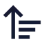 Arrowupwidenarrow icon with solid sharp style