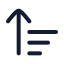 Arrowupwidenarrow icon with stroke rounded style