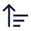 Arrowupwidenarrow icon with stroke sharp style