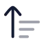 Arrowupwidenarrow icon with twotone rounded style