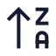 Arrowupza icon with stroke sharp style
