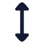 Arrowvertical icon with solid rounded style