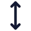 Arrowvertical icon with solid standard style