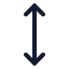 Arrowvertical icon with stroke standard style