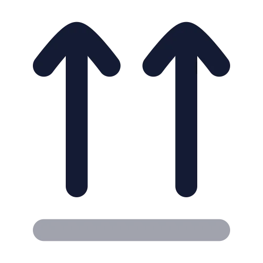 Arrows Up From Line Icon in Bulk Rounded style