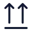 Arrowsupfromline icon with duotone standard style