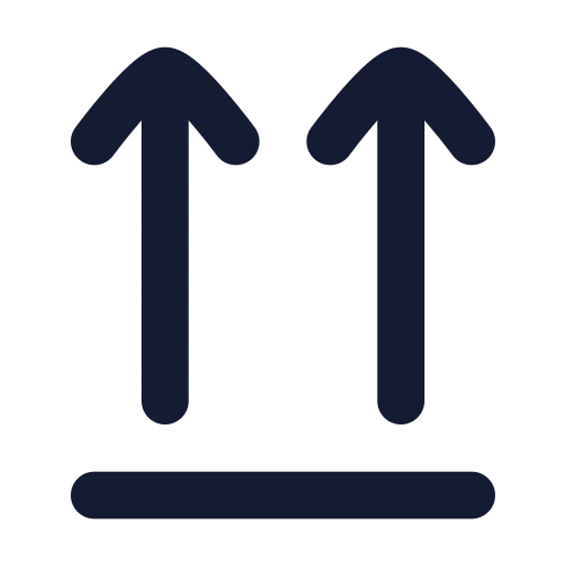 Arrows Up From Line Icon in Solid Rounded style