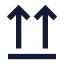 Arrowsupfromline icon with solid sharp style