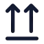 Arrowsupfromline icon with solid standard style