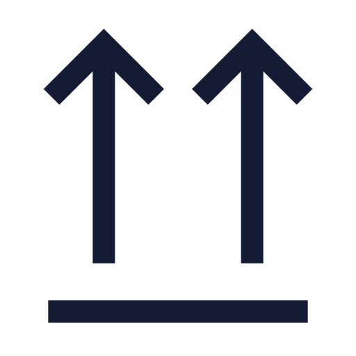 Arrows Up From Line Icon in Stroke Sharp style