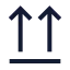 Arrowsupfromline icon with stroke sharp style