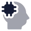 Artificialintelligence icon with bulk rounded style