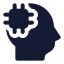 Artificialintelligence icon with solid rounded style
