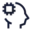 Artificialintelligence icon with stroke sharp style