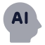Artificialintelligence icon with bulk rounded style
