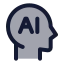 Artificialintelligence icon with duotone standard style