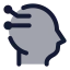 Artificialintelligence icon with duotone rounded style