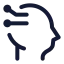 Artificialintelligence icon with stroke rounded style