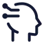 Artificialintelligence icon with stroke standard style