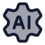 Artificialintelligence icon with duotone rounded style