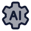 Artificialintelligence icon with duotone standard style