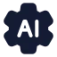 Artificialintelligence icon with solid standard style