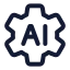 Artificialintelligence icon with stroke standard style