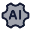Artificialintelligence icon with duotone rounded style