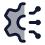 Artificialintelligence icon with duotone rounded style