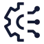 Artificialintelligence icon with stroke sharp style