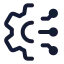 Artificialintelligence icon with stroke standard style