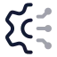 Artificialintelligence icon with twotone rounded style