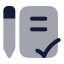 Assignments icon with bulk rounded style