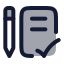 Assignments icon with duotone rounded style