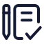 Assignments icon with stroke standard style