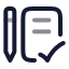Assignments icon with twotone rounded style