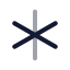 Asterisk icon with duotone rounded style