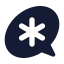 Asterisk icon with solid standard style
