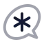 Asterisk icon with twotone rounded style