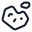 Asteroid icon with stroke standard style