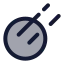 Asteroid icon with duotone rounded style