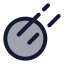 Asteroid icon with duotone standard style