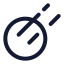 Asteroid icon with stroke rounded style