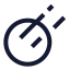 Asteroid icon with stroke sharp style