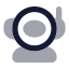 Astronaut icon with bulk rounded style