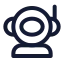 Astronaut icon with stroke standard style