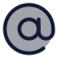 Atsign icon with duotone rounded style