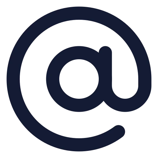 At Sign Icon in Solid Rounded style