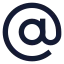 Atsign icon with solid sharp style