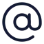 Atsign icon with stroke rounded style